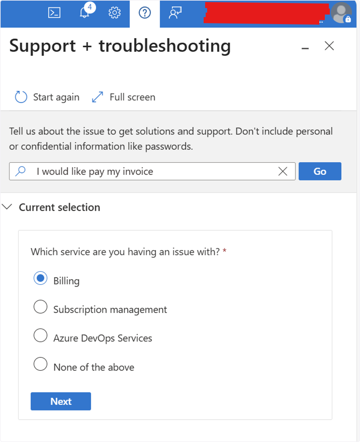 Step 1 screenshot Step 1 screenshot