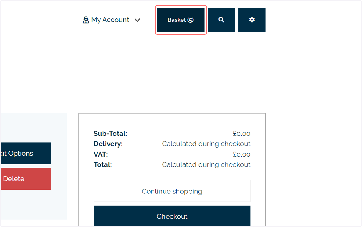 In our example, we can see the updates are now being utilised on our storefront