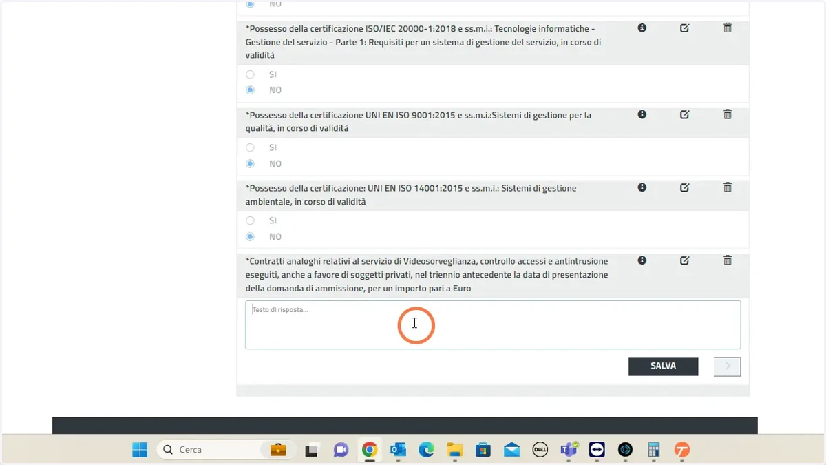 Fornire tutti i dati richiesti in tutti gli step