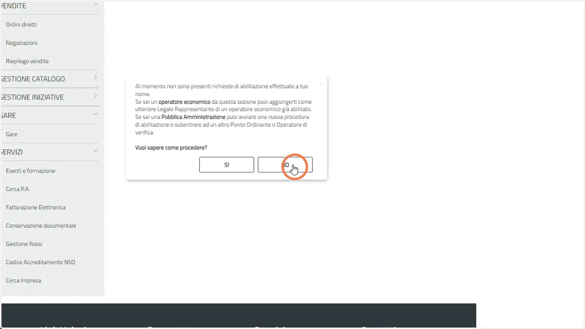 Si consiglia di non attivare la guida interattiva selezionando "NO"