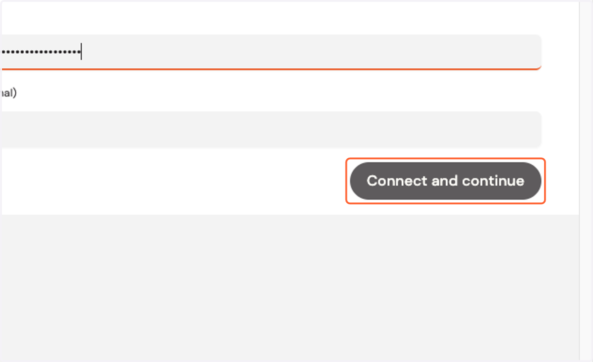 Click on Connect and continue