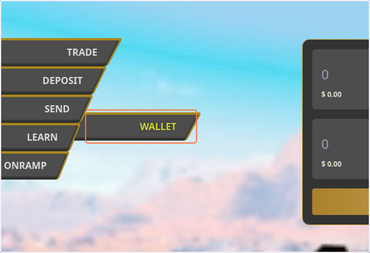 Click on SEND -> WALLET