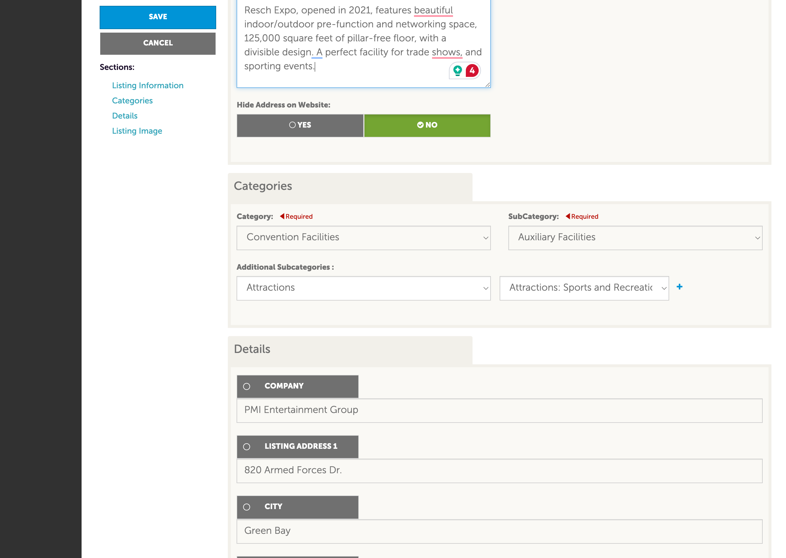 Verify company details