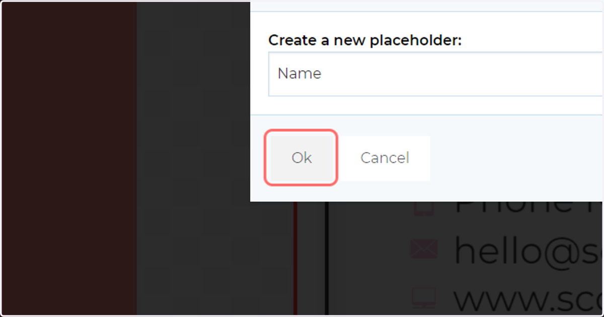 Click on Ok