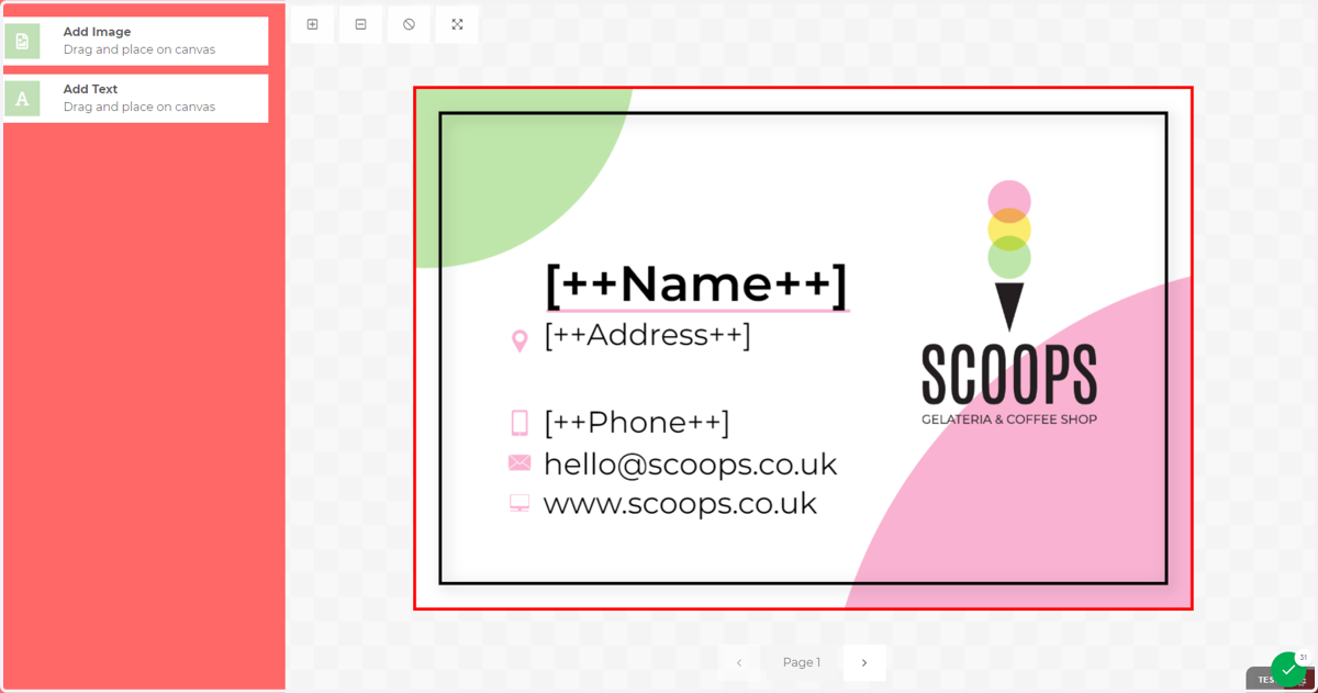 Add and position any additional placeholders
