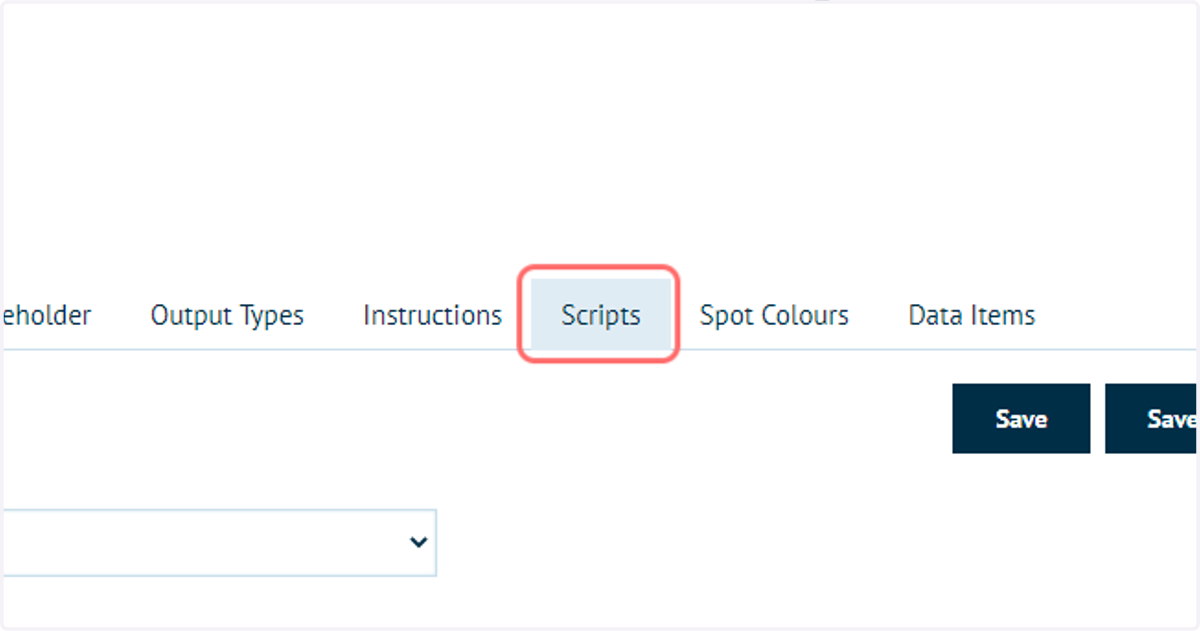 Click on Scripts