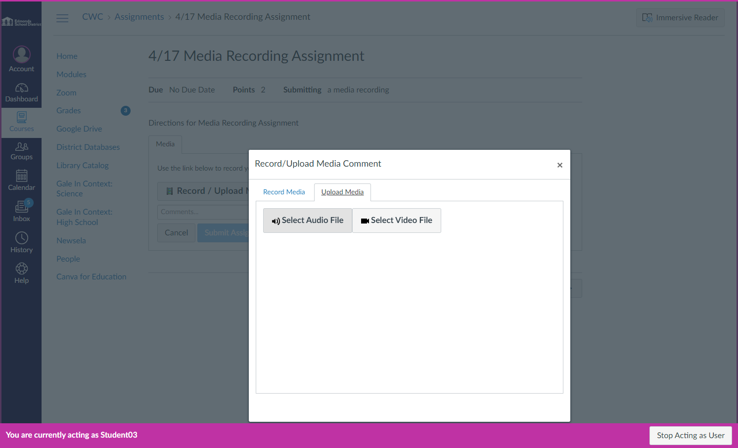Click on Select Audio File or Select Video File