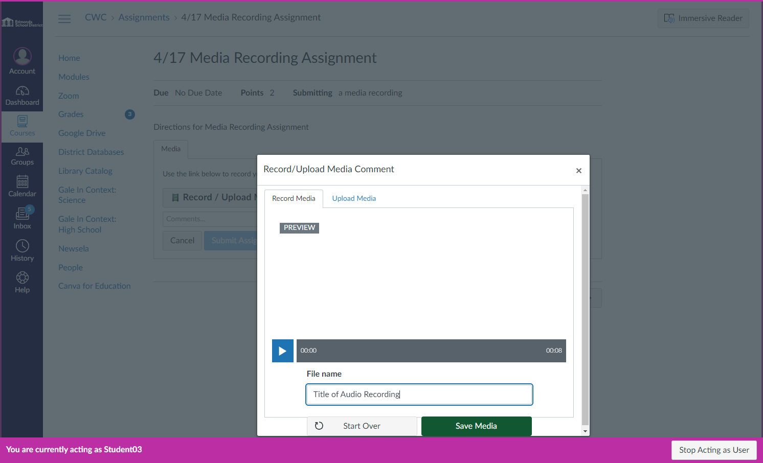 Click on Save Media