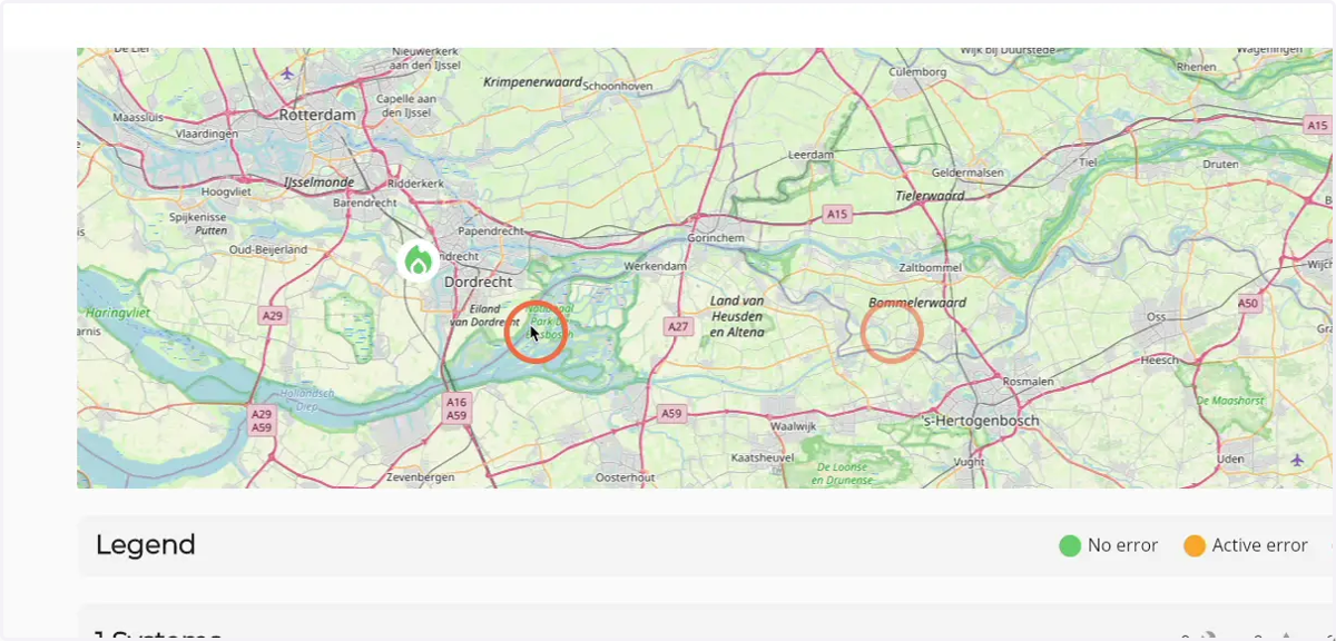 Click and drag to move around on the map