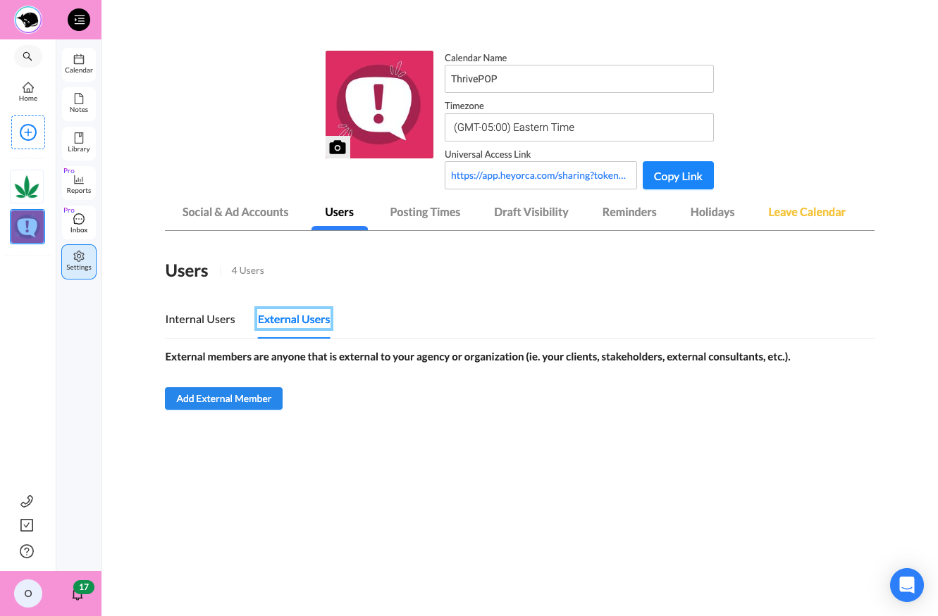 Click on Add External Member
