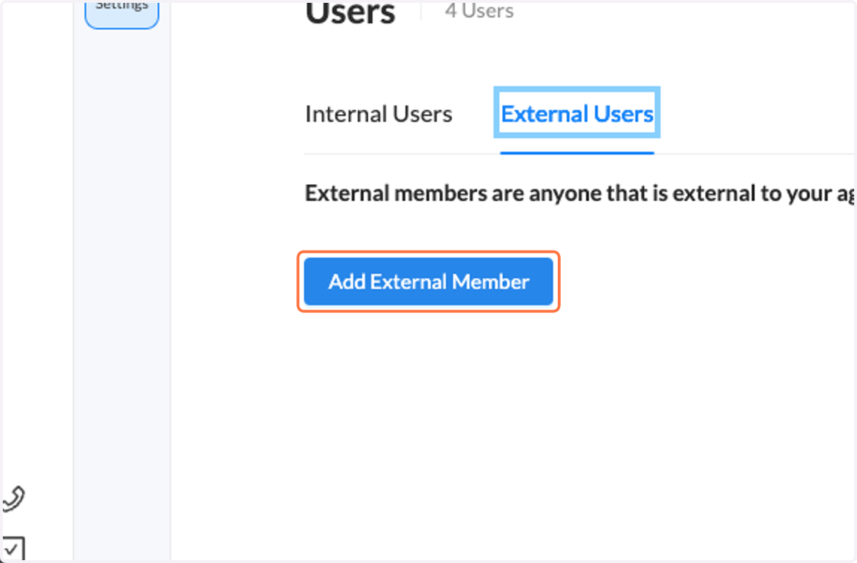 Click on Add External Member