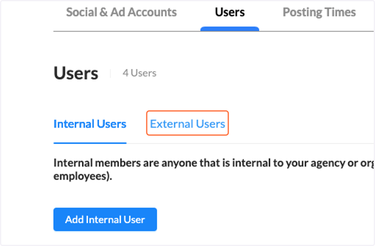 Click on External Users