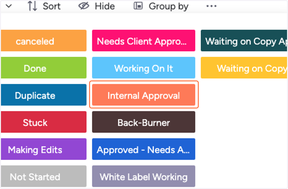 Click on Internal Approval