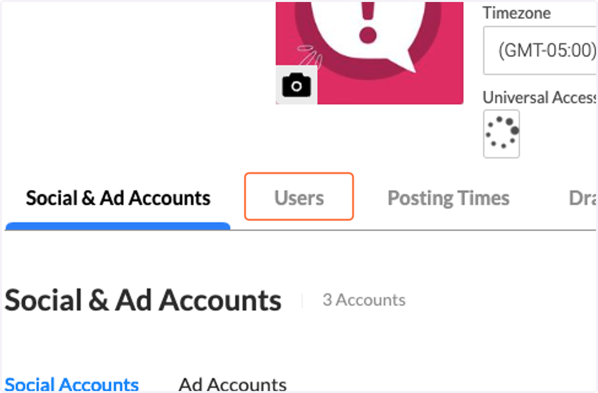 Click on Users
