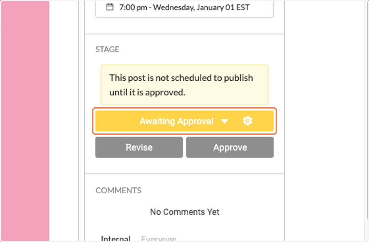 Post in Awaiting Approval