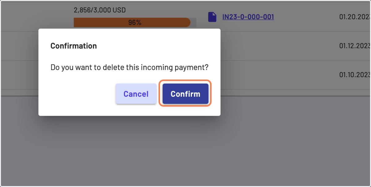 And confirm your action
