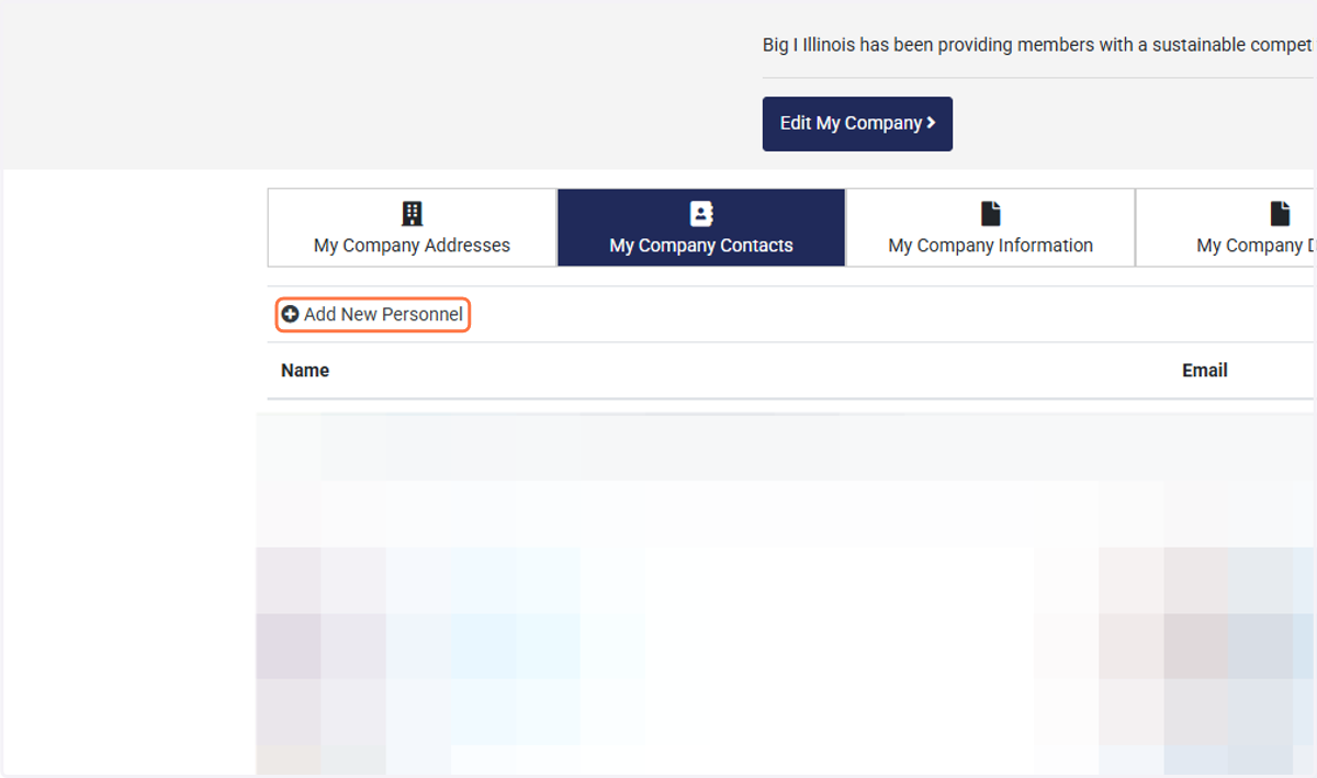 To add additional employees, click on Add New Personnel