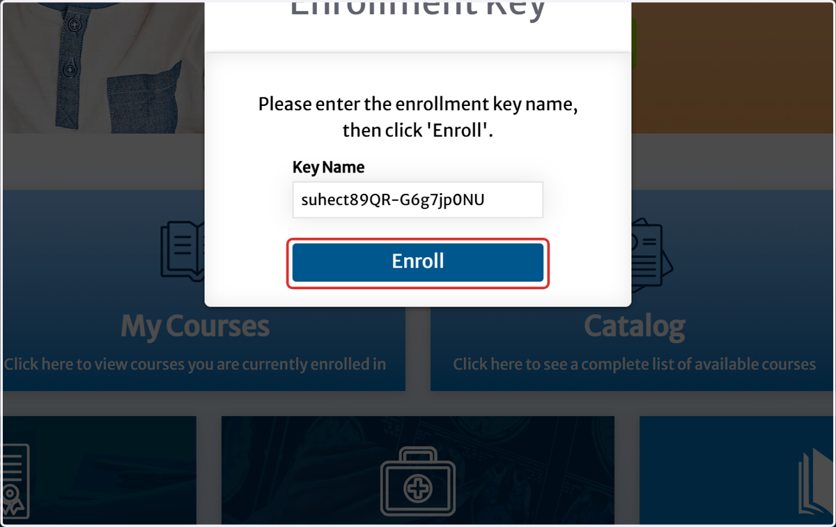 Click on Enroll