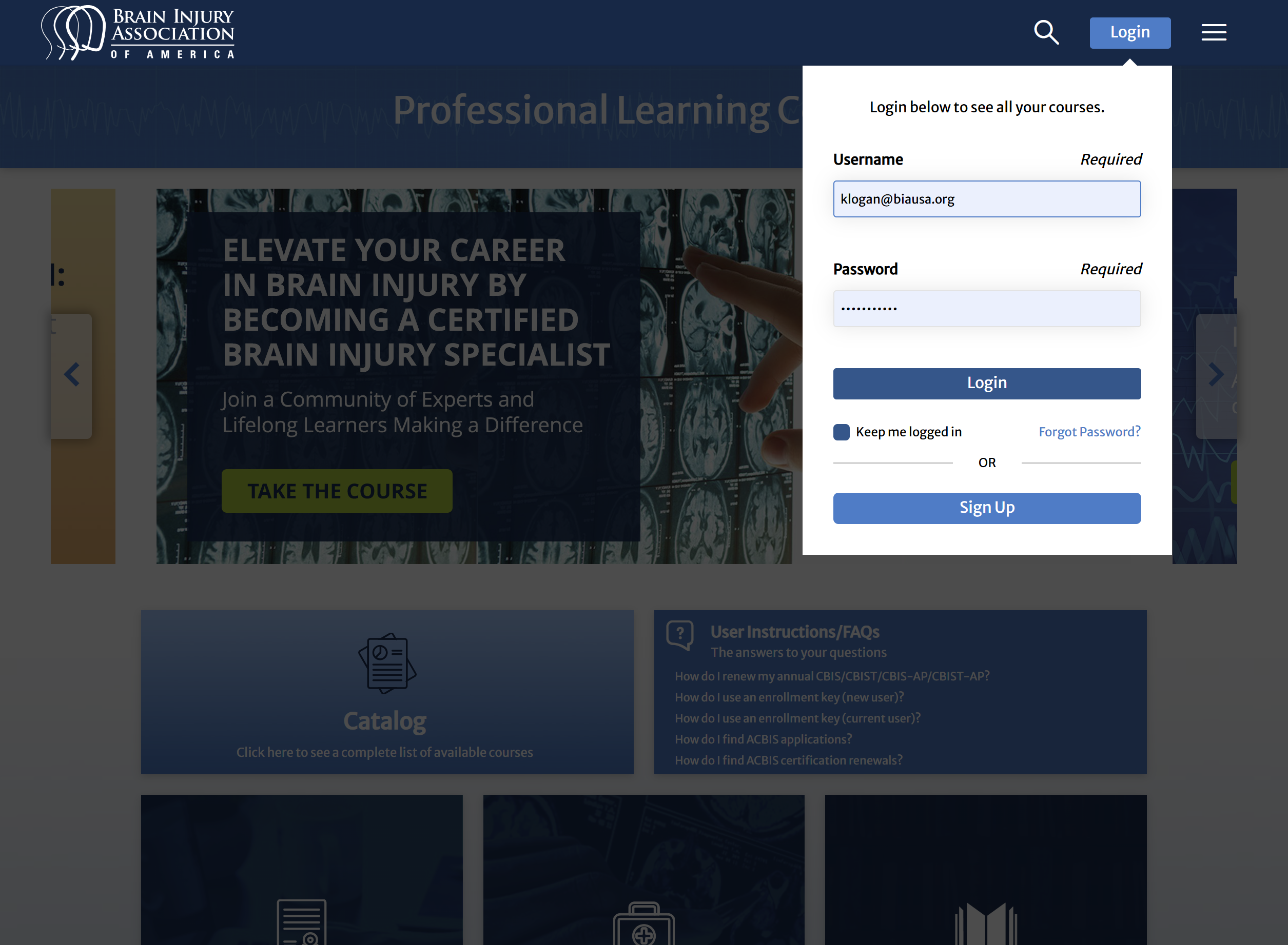 Click on Login