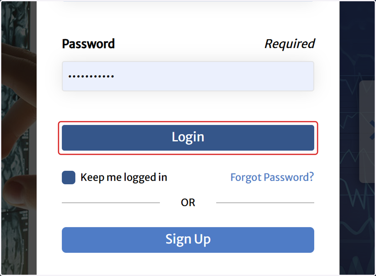 Click on Login
