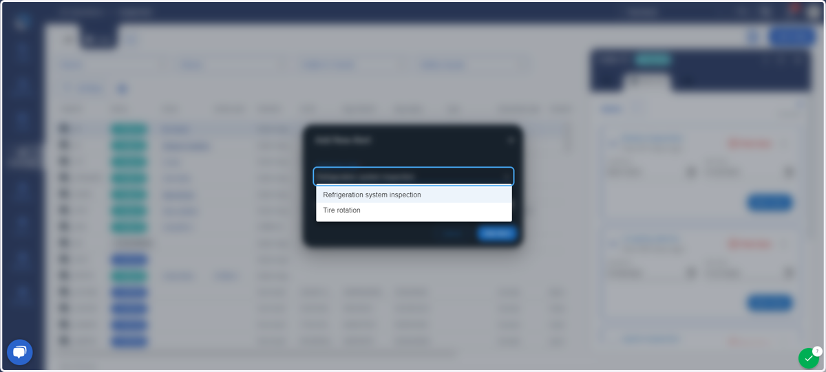 Select the inspection from the drop down menu