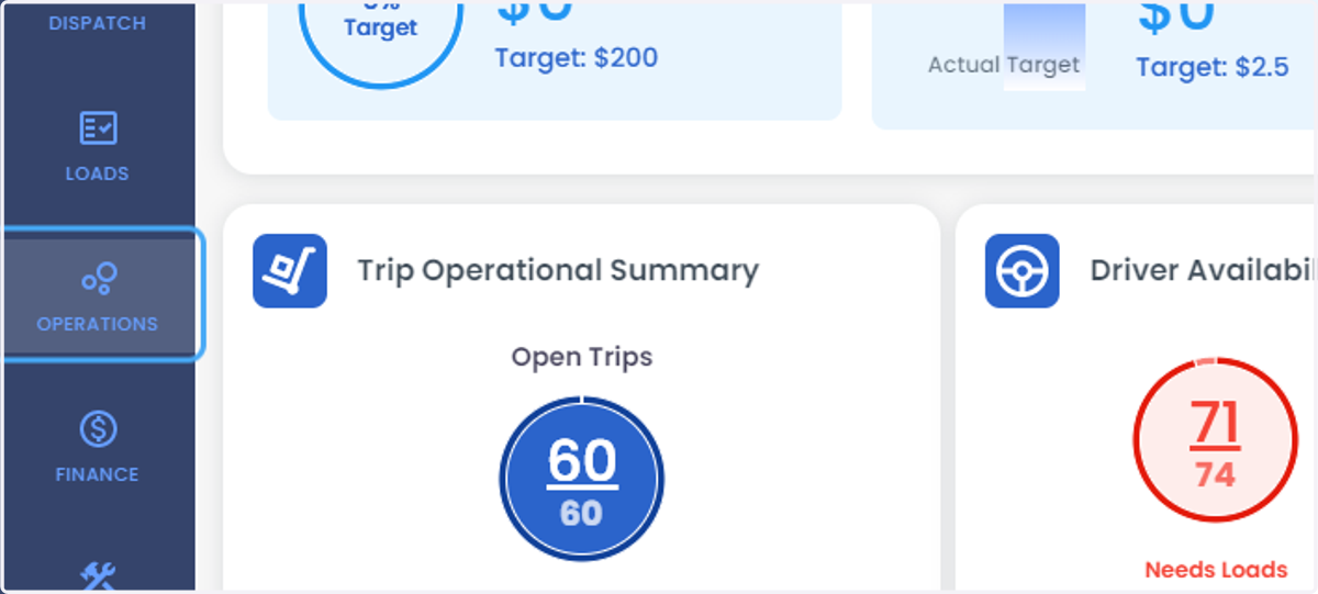 Click on OPERATIONS