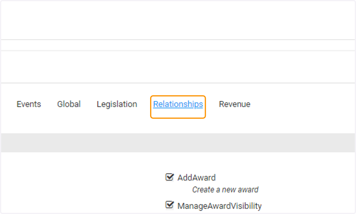Click on Relationships