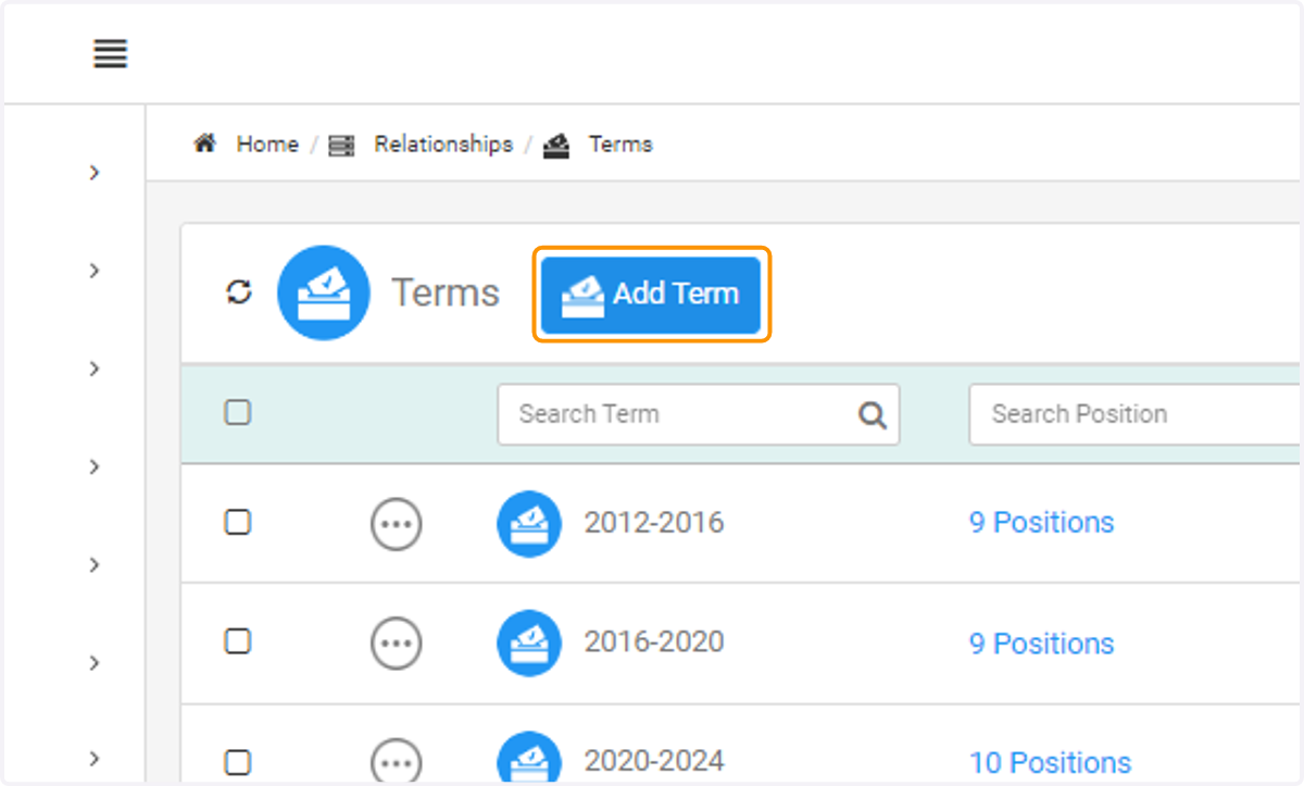 Click on Add Term