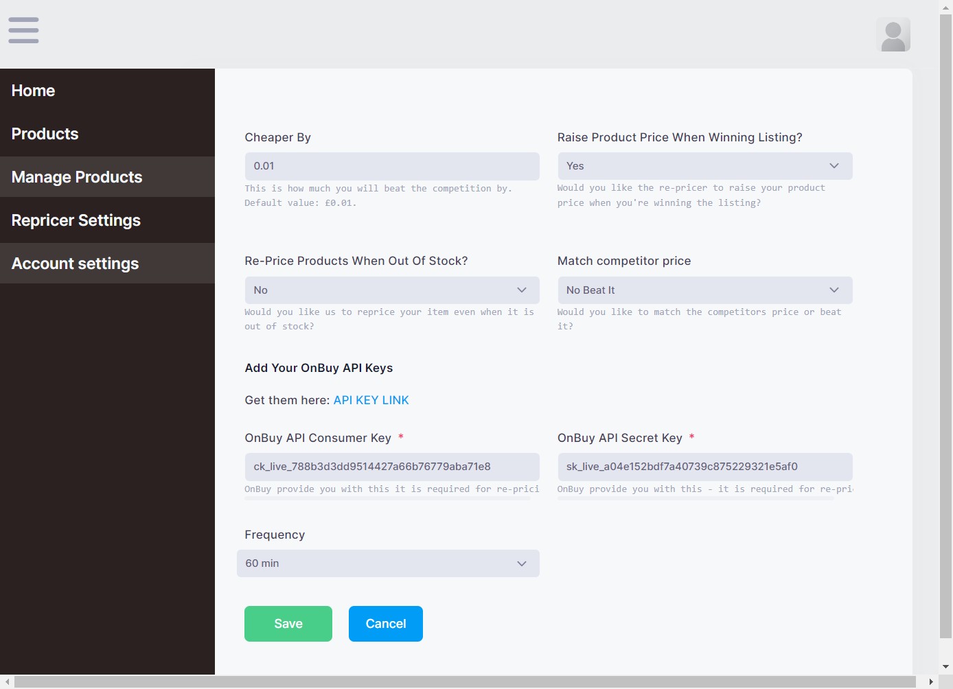 Click on Manage Products