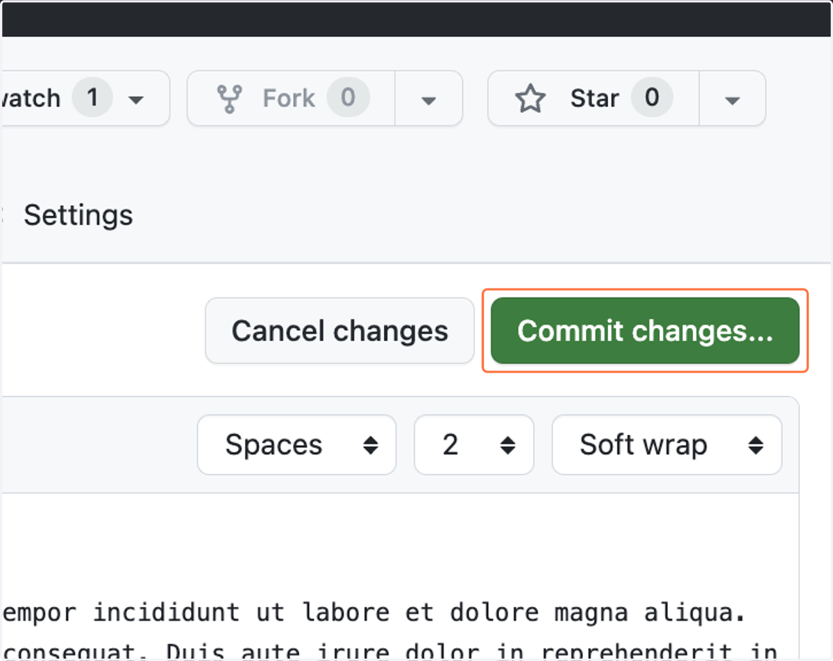 Click on "Commit changes..."