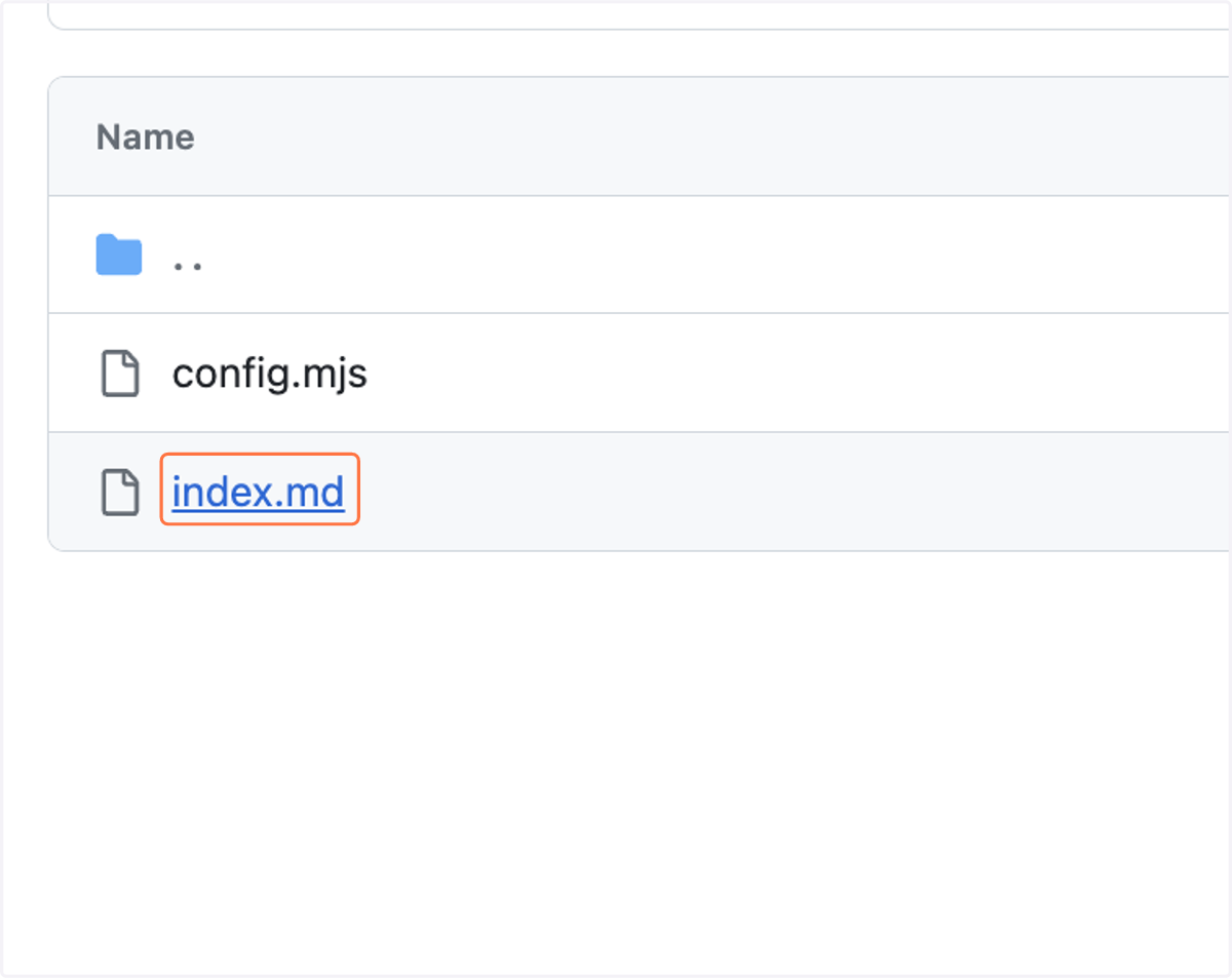 Click on index.md file.