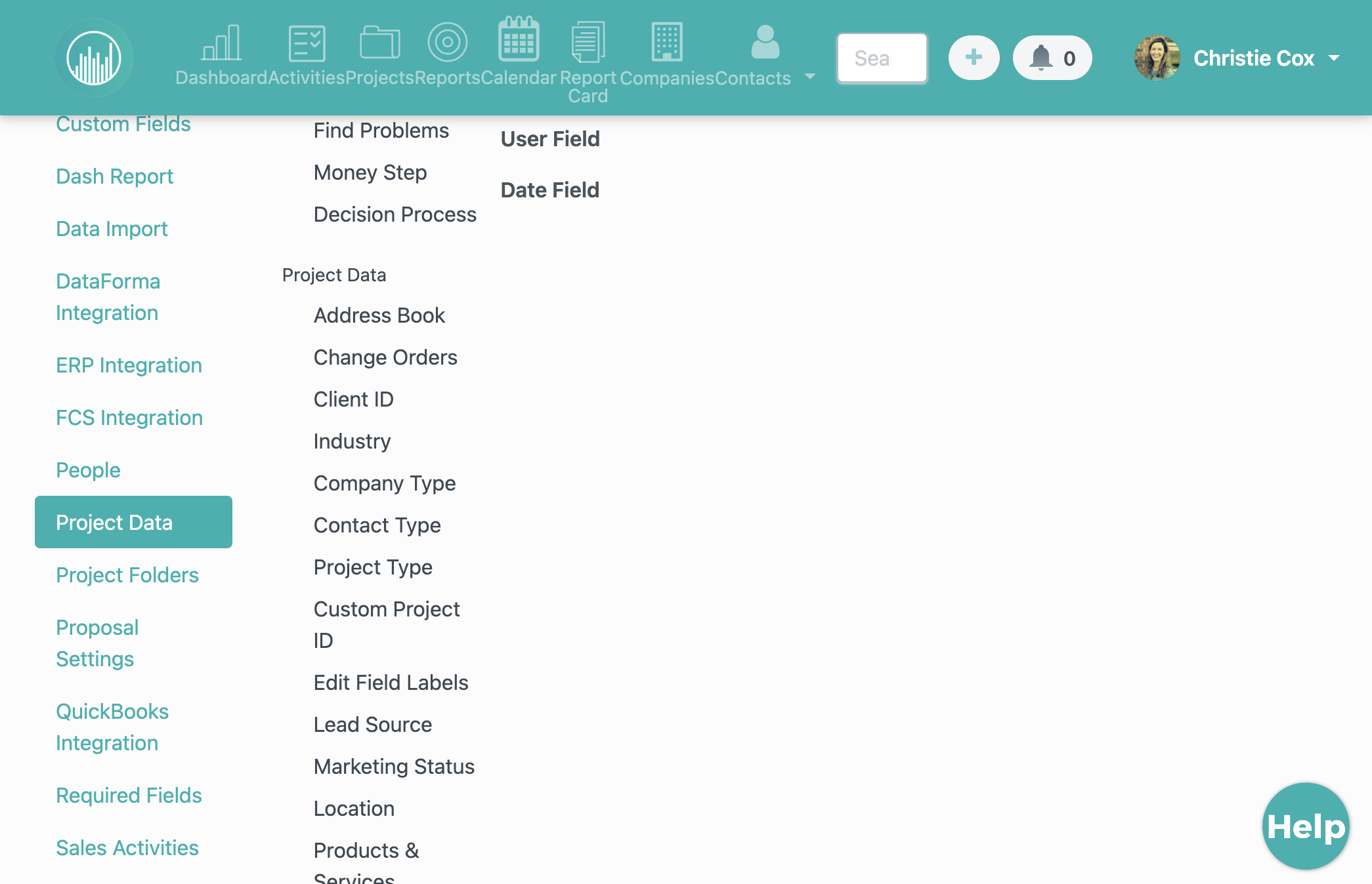 Click on Edit Field Labels to edit the main fields in Record Details