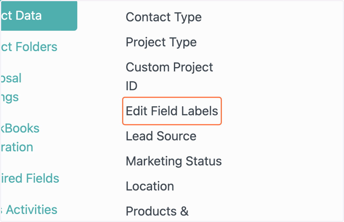 Click on Edit Field Labels to edit the main fields in Record Details
