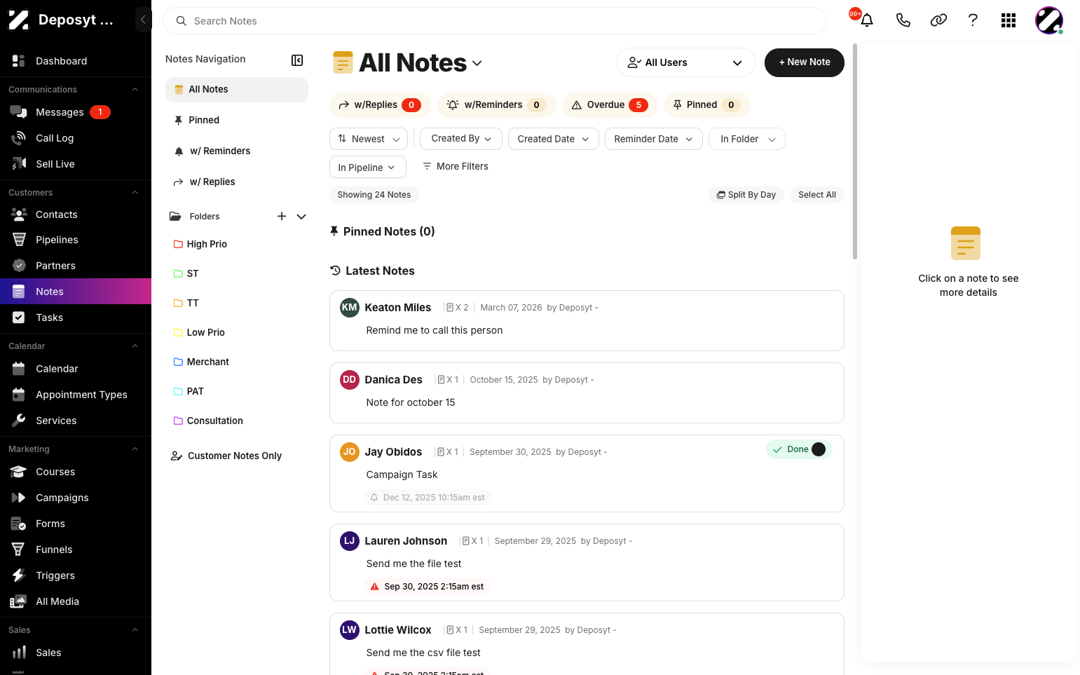 Step 2: This module lets you to record important details, updates, and interactions related to a contact or deal, helping your team keep track of relevant information in one place.