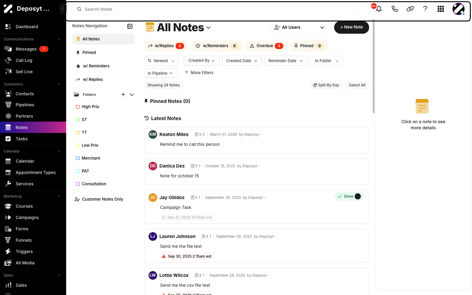 Step 2: This module lets you to record important details, updates, and interactions related to a contact or deal, helping your team keep track of relevant information in one place.