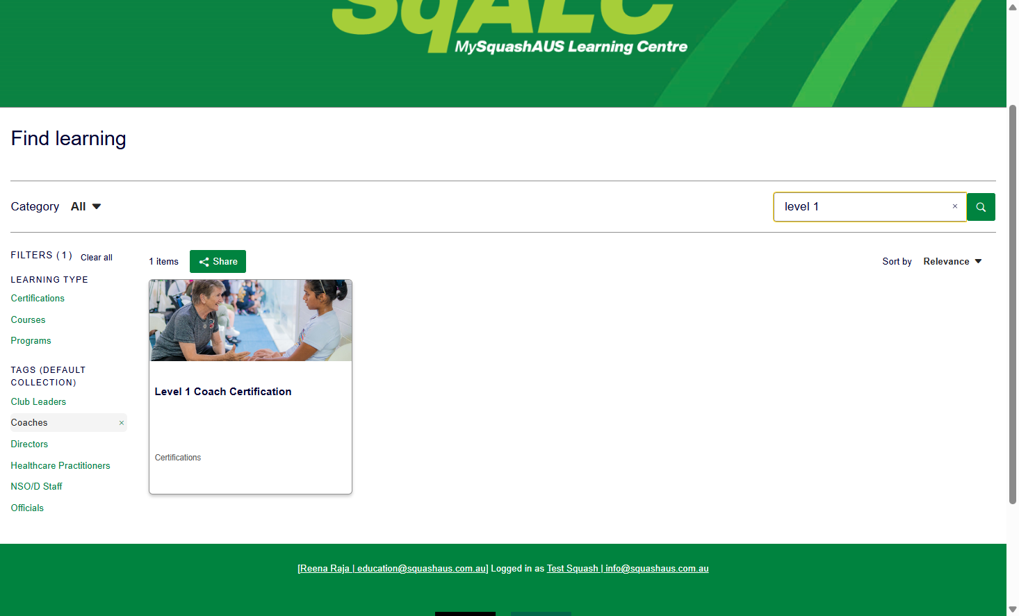 Select the right Certification.
