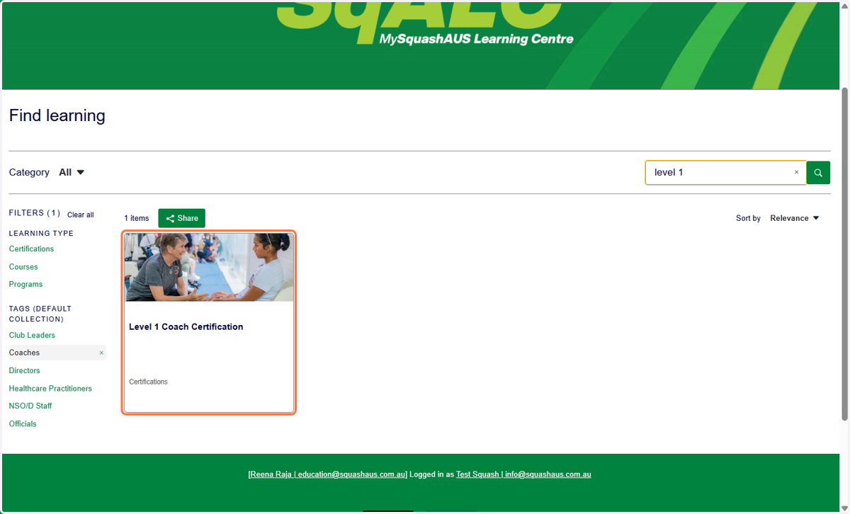 Select the right Certification.