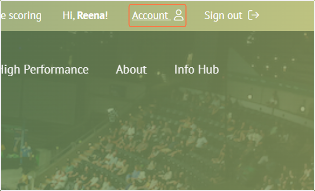To see your MySquashAUS membership details, click on 'Account'.