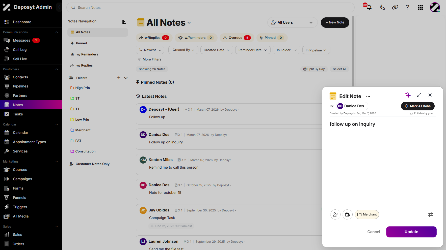 Step 8: Click on Update to save and apply the changes.