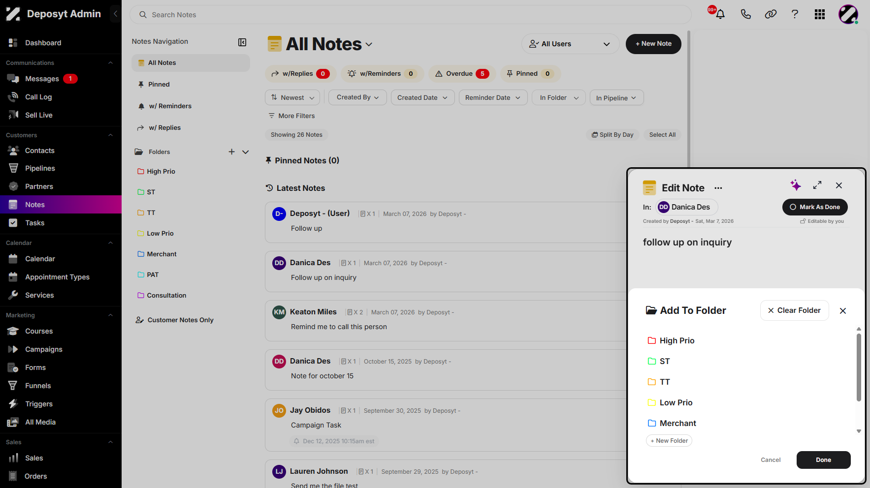 Step 4: A pop-up window will appear, directing you to the ‘Add to Folder’ option.