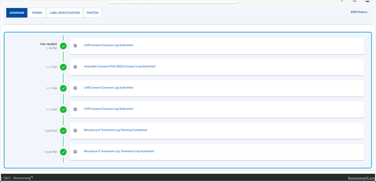 The updates are displayed from latest to earliest