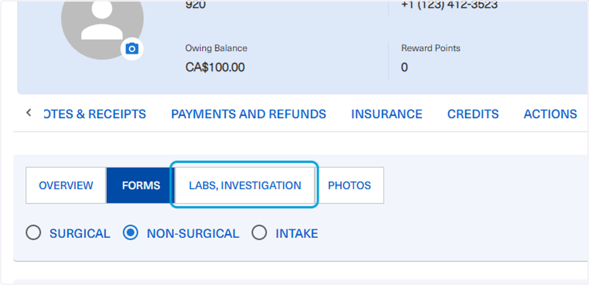 EMR - Labs, Investigations