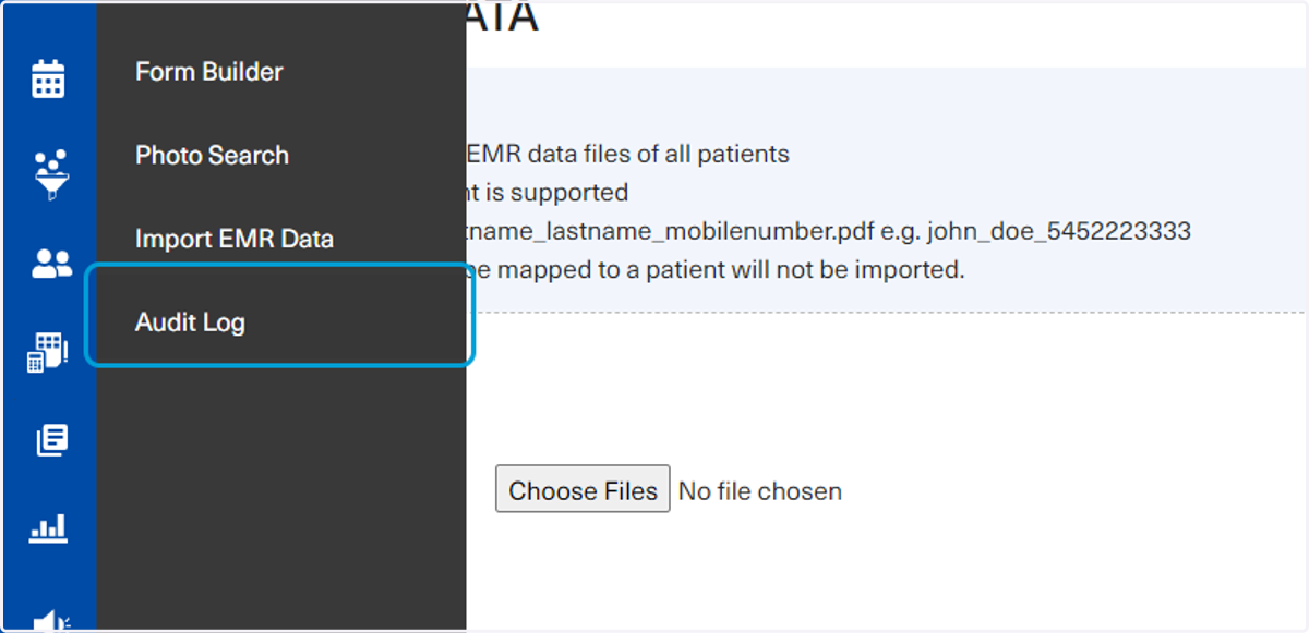 Finally, under the Audit Log, users can view all activity that occurs with forms, submissions, details, etc.