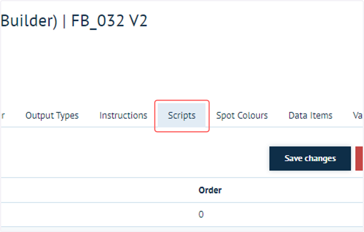 Click on Scripts