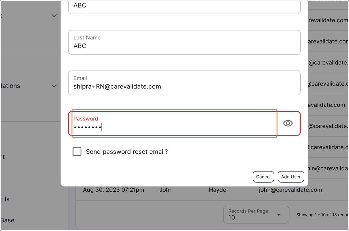 Assign a password for this account