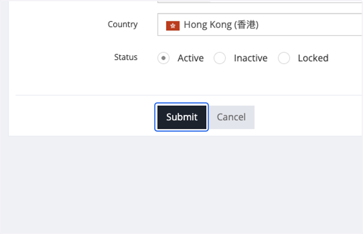 Click on Submit
