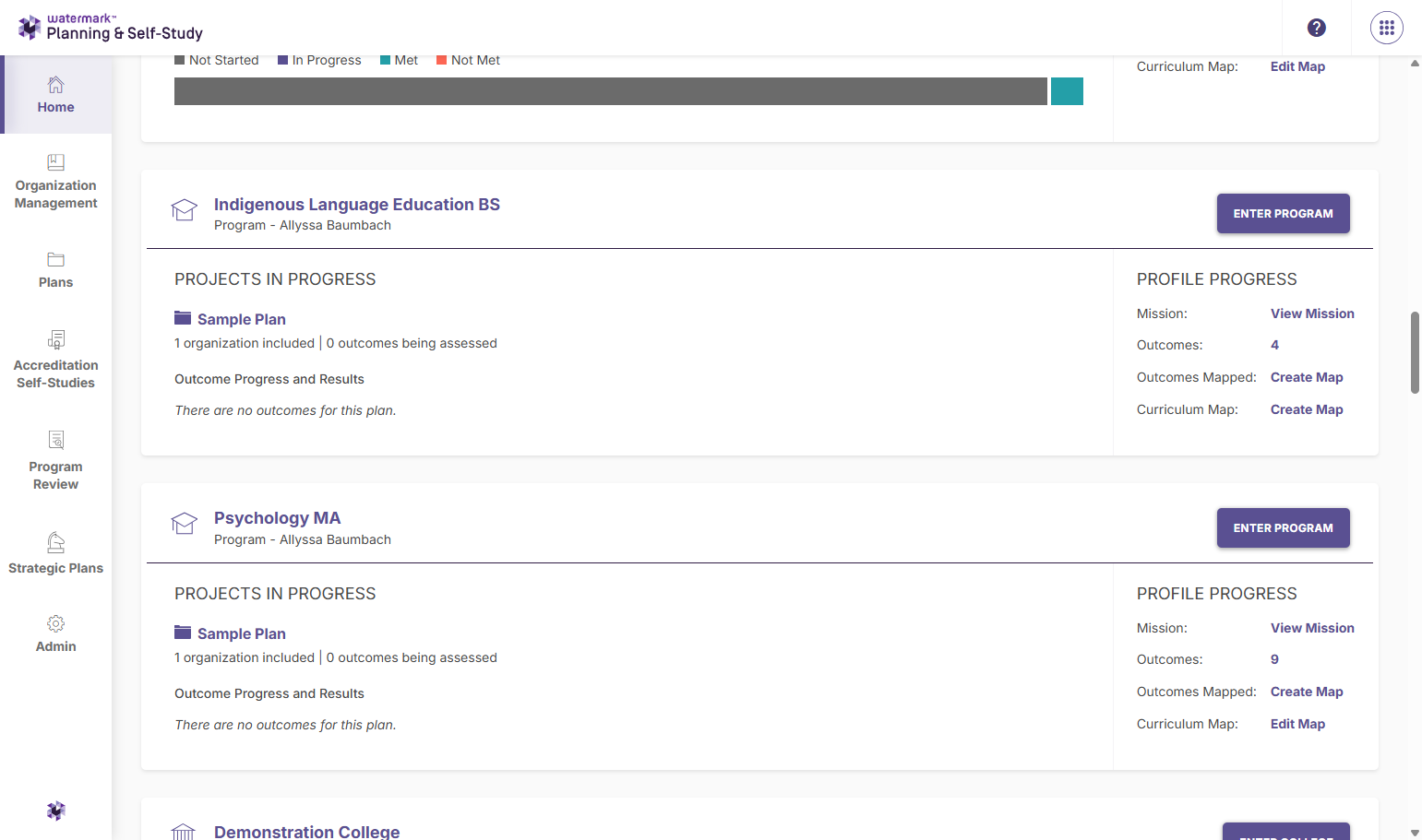 Scroll down to the program you want to edit.