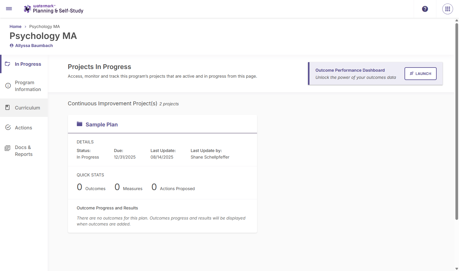 Next, click on "Curriculum".