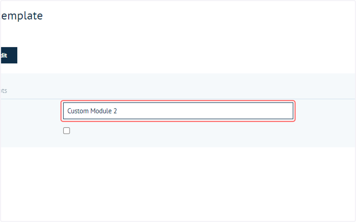 Enter a name for the custom Content Template