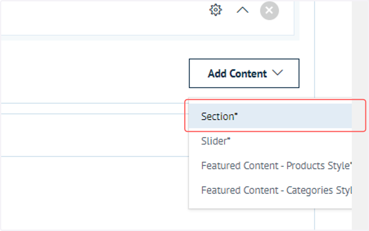 Click on Section*